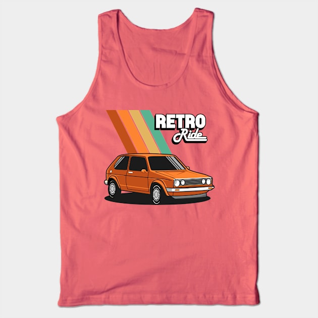 Retro Ride Hatchback Tank Top by funkymonkeytees